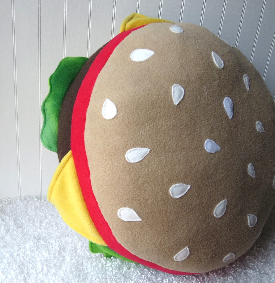 Big Hamburger Pillow Burger Plush Sandwich Pillow Food | Etsy