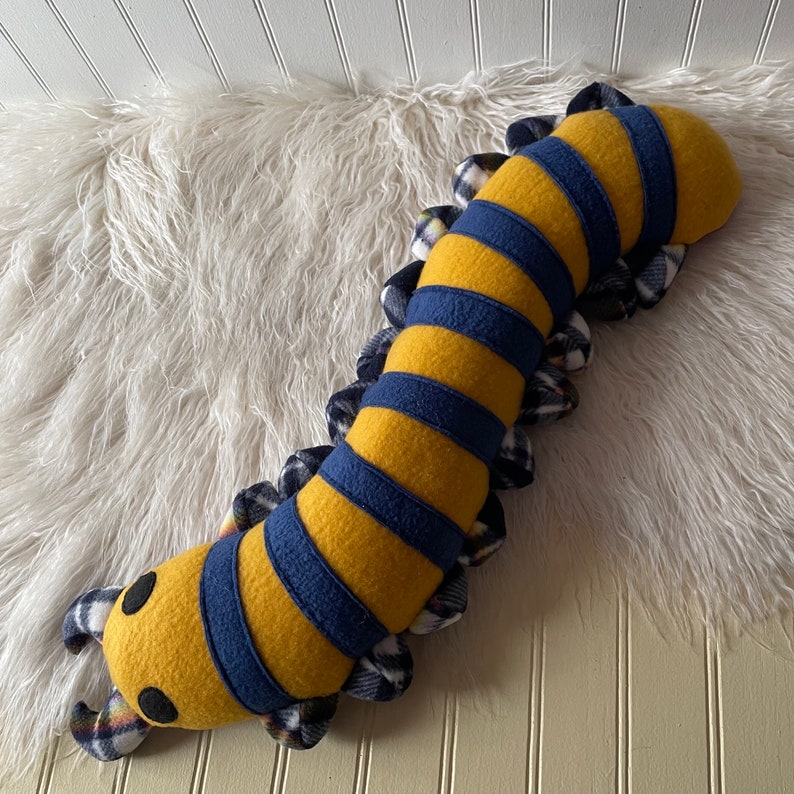 Autumn Stripes Centipede Plush, Centipede Toy, Plush Bug, Plush Insect, Centipede Stuffie image 3