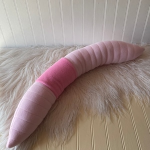 Earthworm Plush, Worm Toy, Pink Worm