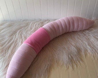 Earthworm Plush, Worm Toy, Pink Worm