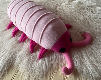 Pink Pill Bug Plush, Potato Bug, Roly Poly Bug