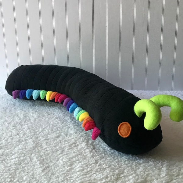 Giant Rainbow Millipede Plush, Millipede Toy, Plush Bug, Plush Insect, Centipede Stuffie