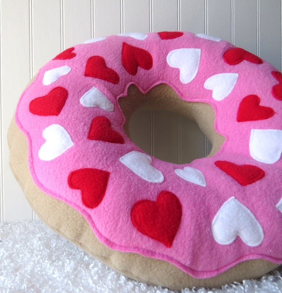 Valentine Doughnut Pillow Etsy