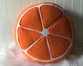 Citrus Plush, Orange Slice Pillow