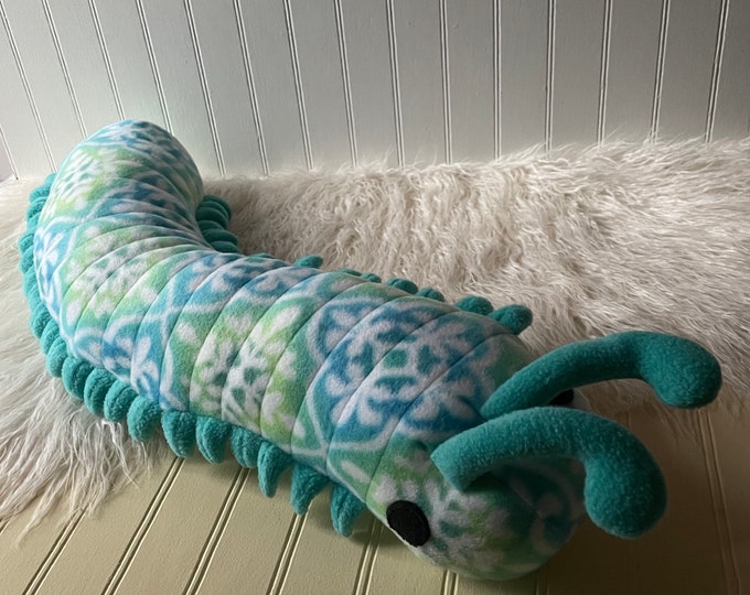 Winter Garden Millipede Plush, Millipede Toy, Plush Bug, Plush Insect