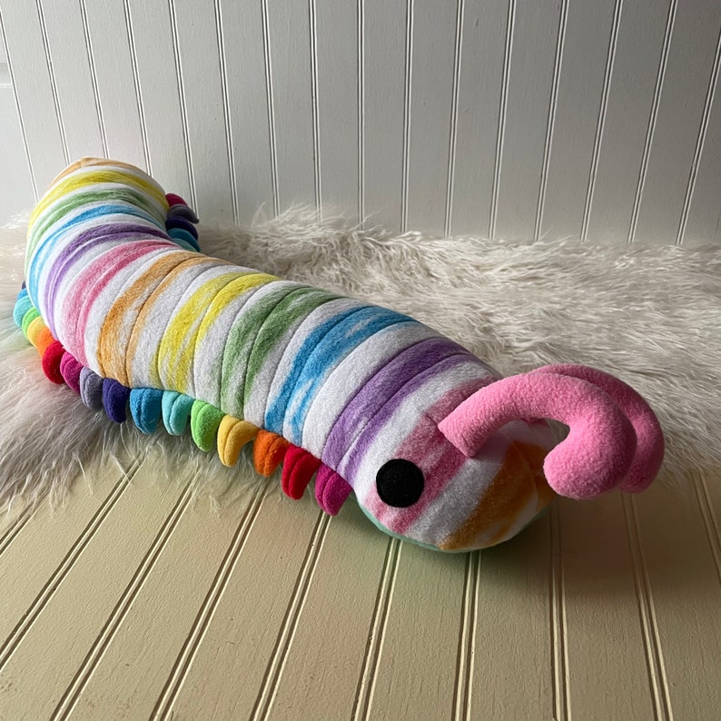 Spring Rainbow Millipede Plush Millipede Toy Plush Bug Etsy