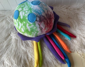 Rainbow Splash Moon Jelly Plush, Jellyfish Plush