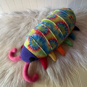 Rainbow Pill Bug Plush, Potato Bug, Roly Poly Bug
