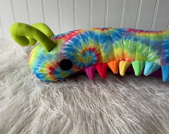 Giant Rainbow Millipede Plush, Millipede Toy, Plush Bug, Plush Insect, Centipede Stuffie