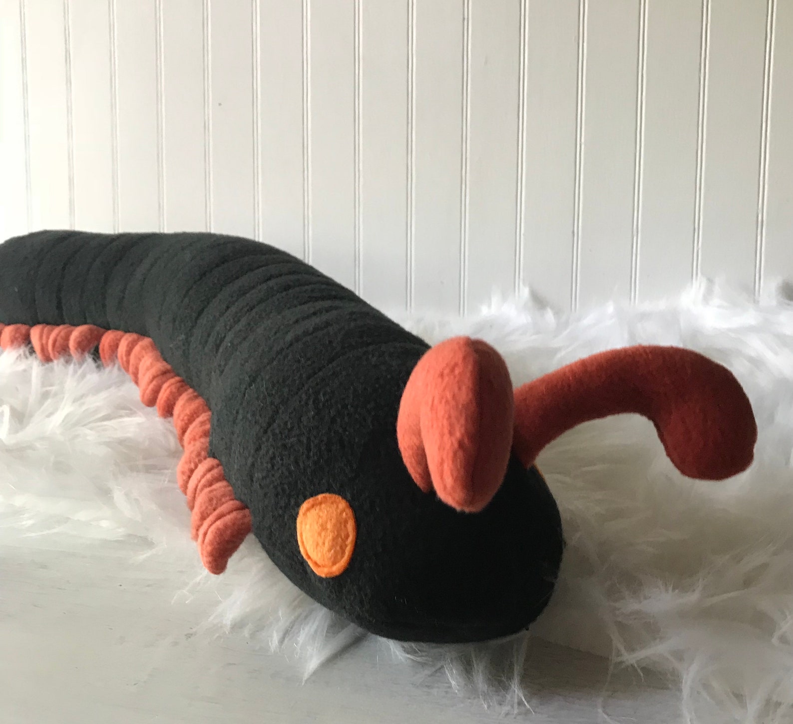 Giant African Millipede Plush, Millipede Toy, Plush Bug, Plush Insect