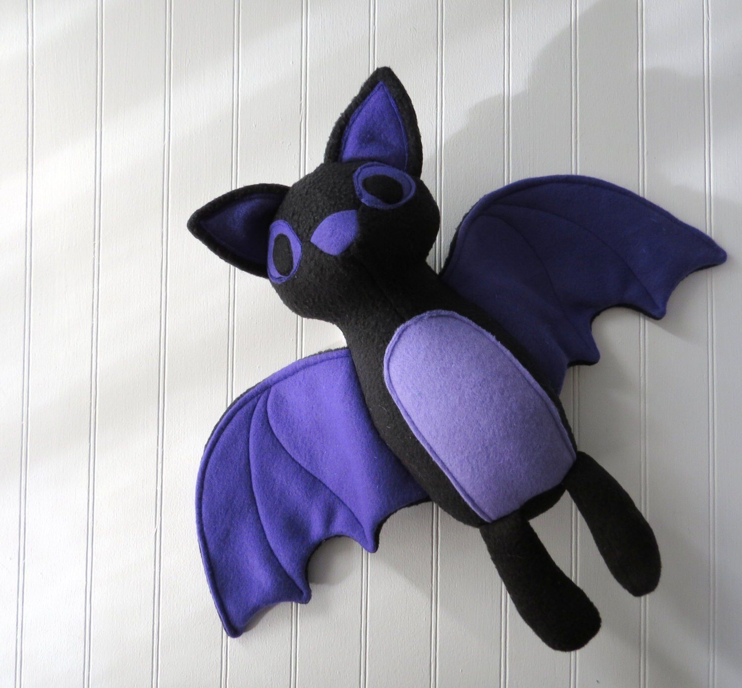 Black Bat Plush Bat Toy Stuffed Bat Black and Purple Bat | Etsy