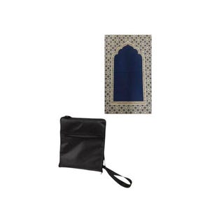 Un grand tapis de prière portable peut être plié pour être un sac à bandoulière avec poche latérale