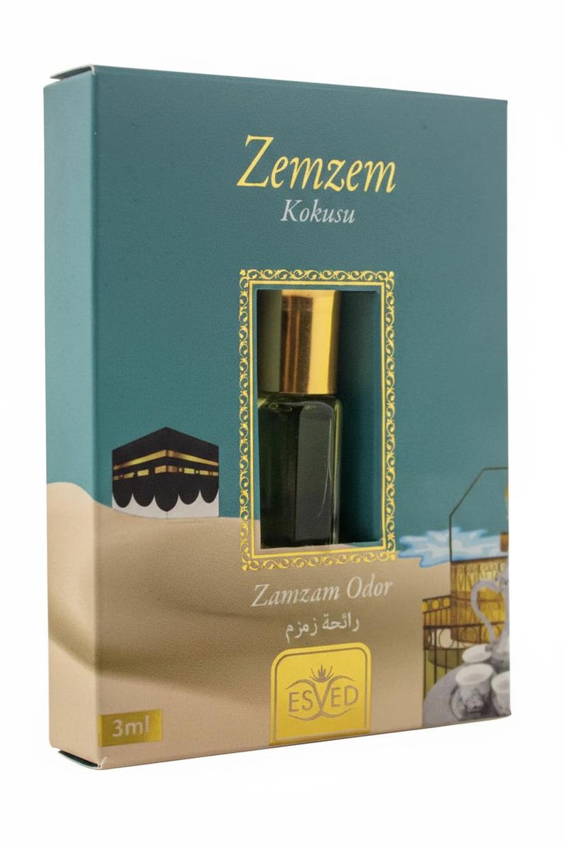 2 Pieces Islamic Roll-On original quality very nice Alcohol-free perfume 3 ml, Turkish Zemzem Odor