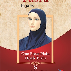 Pull on Instant 1Pc Turlu Cotton Yusra Amira School Madrasah Plain Hijab Turkish