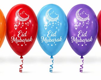 Ramadan, Eid, Hajj, Umrah  decoration(10 balloons,15banners)Islamic celebration
