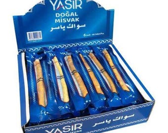 3 Pieces Yasir Miswak Natural Toothbrush Stick  Siwak Chewing Stick made in Turkey