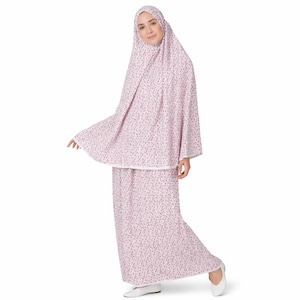 2pc Yusra Muslim Women Adults Prayer Dress without sleeves Cover Body