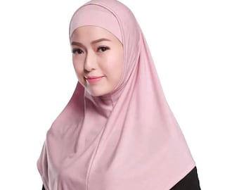 2 pieces Cotton (Spandex) Yusra (Amira) hijab plain, different sizes/colours