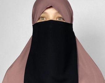 Fabrics Elastic Half Niqab Veil Burka soft and comfortable, different colors