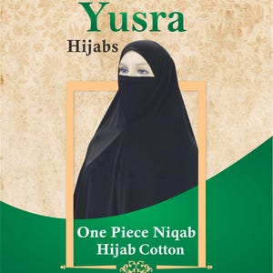 Dra på Instant Ladies bomull (spandex) hijab Niqab inkluderar ansiktsslöja Kvalitet andningsbar
