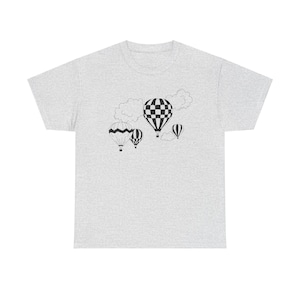 Hot Air Balloon Festival T-Shirt, Hand Drawn Design, Gildan Cotton Tee, New Mexico Shirt, Unisex, Any Color, Unique hot air balloon shirt
