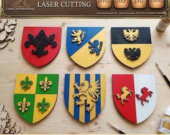 Medieval Crest Creator Pack - SVG/DXF Vectors & Heraldic Guide