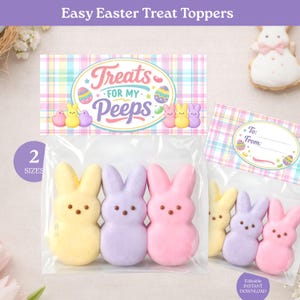 Treats For My Peeps Topper - Fun Easter Candy, Cookie, Surprise Tag & Goody Bag Toppers, Instant Printable Download