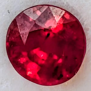 Natural Red Ruby round cut Mozambique Gemstone approx 0.44 ct 4.5mm