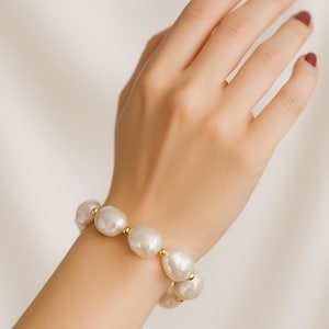 Barock Perlen Armband: Gold Filled Toggle, Hochzeitsschmuck