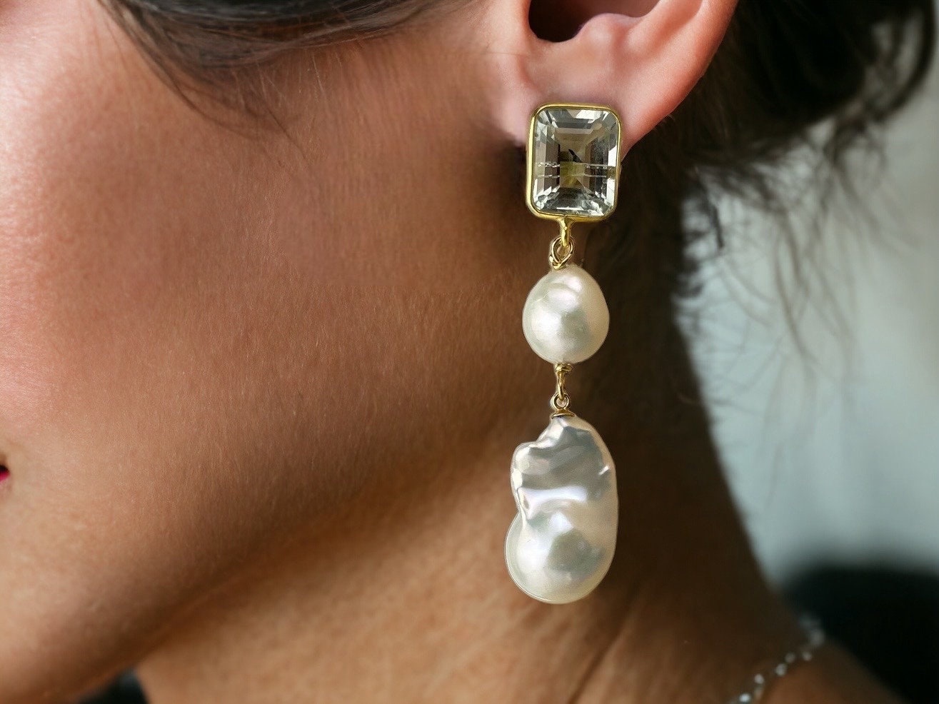 Baroque Pearl Drop Earrings