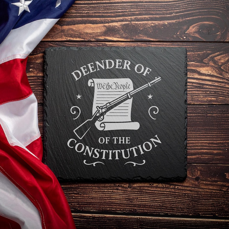 4- 2nd Amendment Digital Files for Engraving Slate Coasters (PNG ...