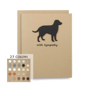 Tarjeta de condolencias por un labrador retriever / 25 colores de perros / Elija la frase interior / Labrador negro / Labrador chocolate / Labrador amarillo / Labrador británico
