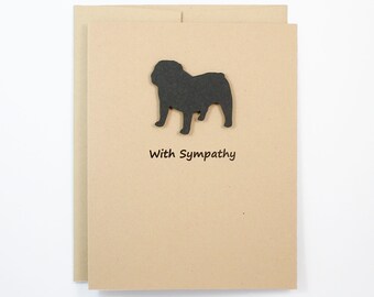 Mix and Match 5 Card Bundle-Bulldog Sympathy Card