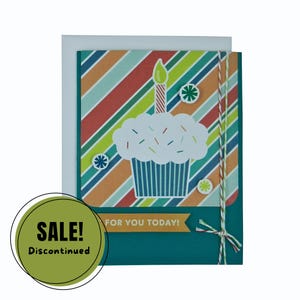 Cupcake Happy Birthday Handmade Greeting Card Generic Birthday Card birthday card for kids happy birthday greetings Just for you today!