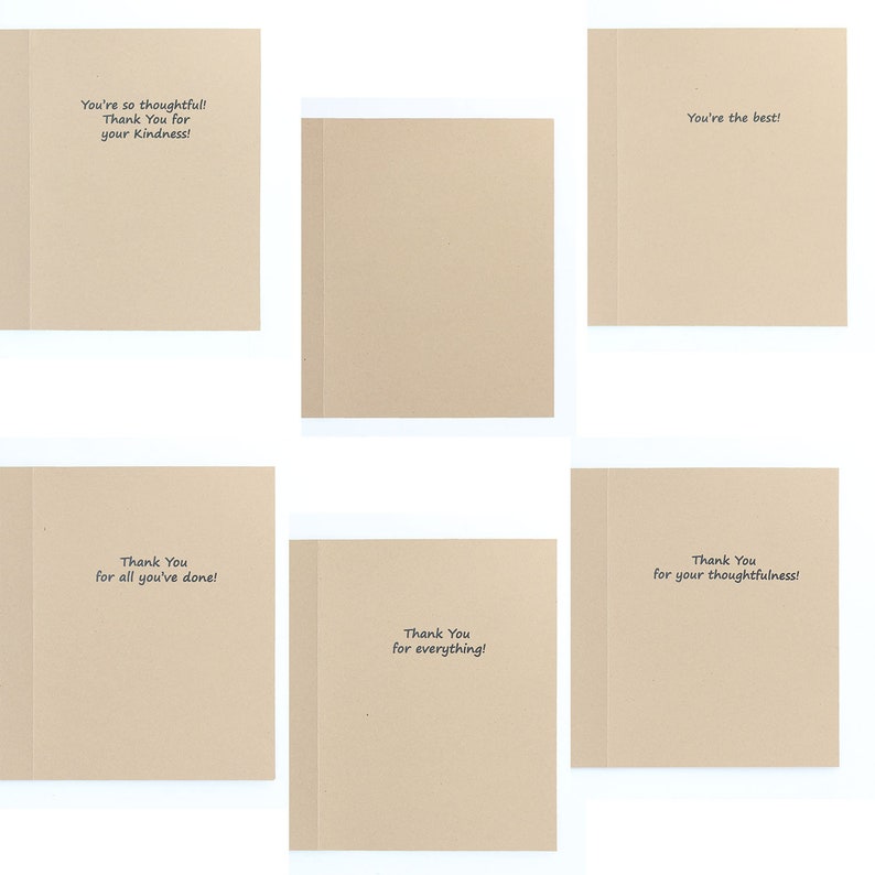 Choose Inside Handmade Black Labradoodle Dog Greeting Card Single or 10 Pack Kraft Brown with Envelopes Bernedoodle Thank You Cards
