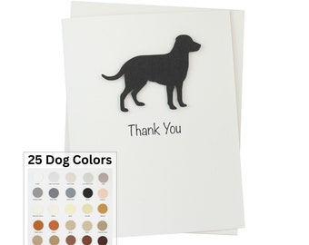 Handmade Labrador Thank You Card: 25 Dog Colors