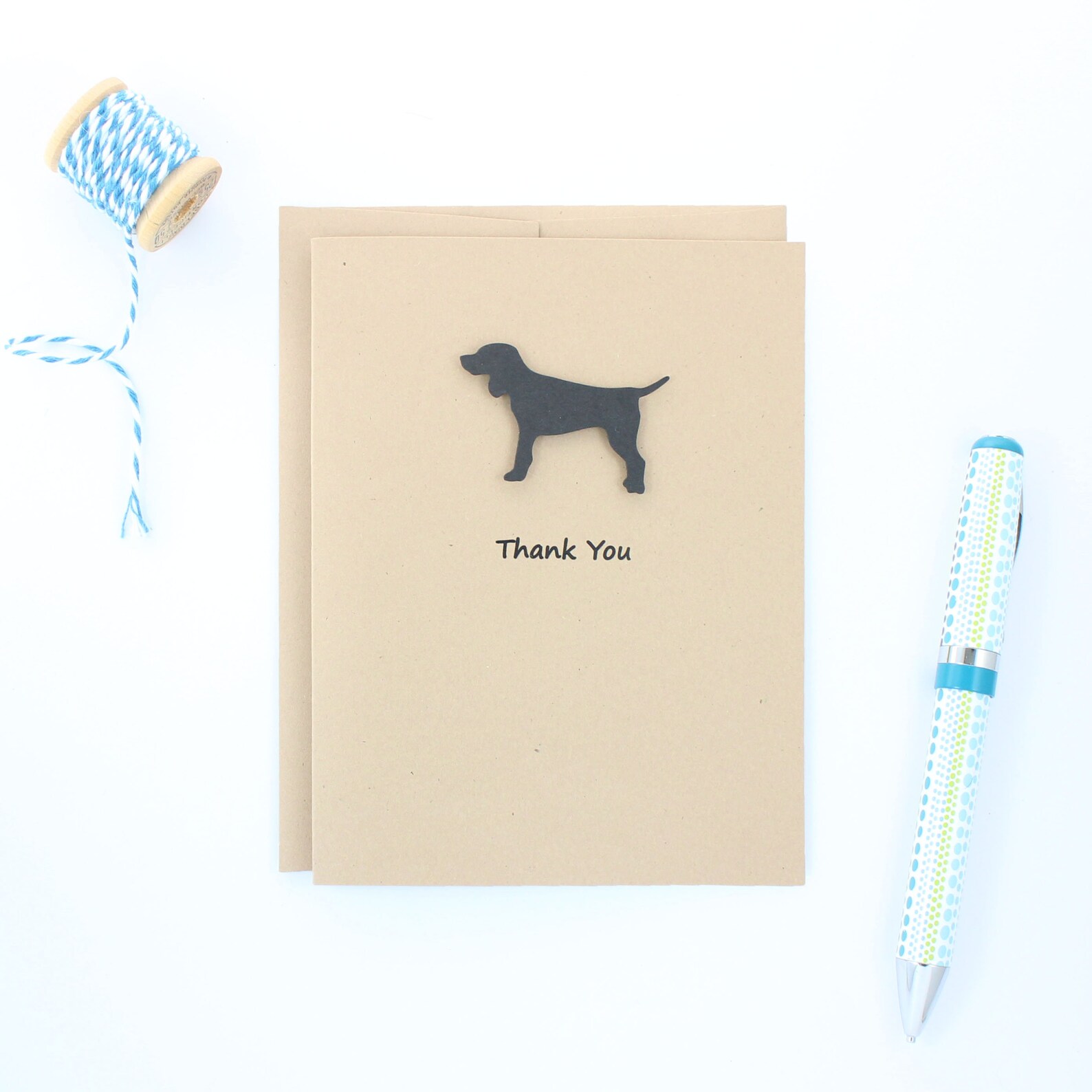 Dog Thank You Card Single or 10 Pack Custom Inside Dog Thank Etsy