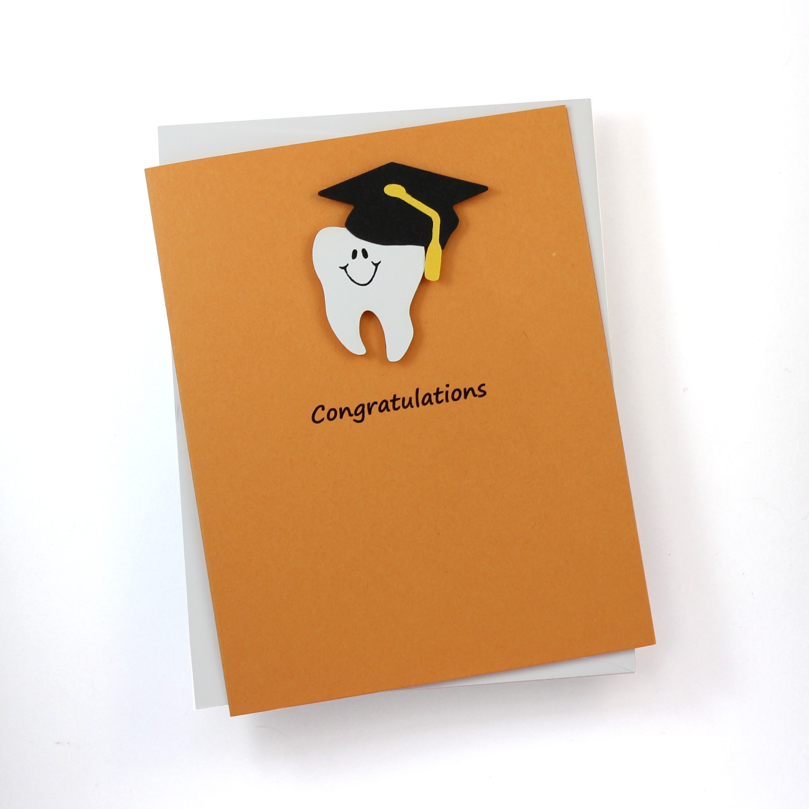 Tooth Graduation Greeting Card Handmade Dental School Etsy
