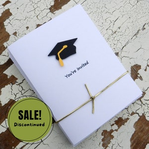 Inviti per la laurea, confezione da 10 / fatti a mano, disponibili in vari colori / cappelli e diplomi di laurea / buste per inviti generici per feste