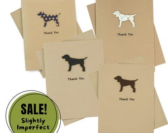 Handmade Dog Thank You Card: Kraft Paper, Silhouette Design