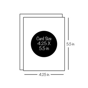 May include: Two white rectangular cards with a black circle in the center. The circle contains the text "Card Size 4.25 X 5.5 in". The card dimensions are 4.25 inches wide and 5.5 inches tall.