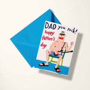 Tarjeta imprimible del Día del Padre para papá, tarjeta divertida del Día del Padre para él, regalo para papá, tarjeta de felicitación para papá, descarga digital, tarjeta para papá, 5x7