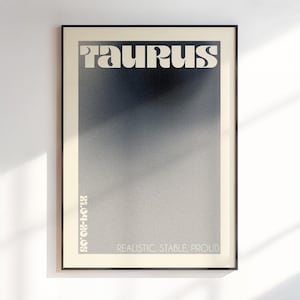 Taurus gradiënt aura kunst aan de muur, cadeau voor Taurus, Taurus sterrenbeeld print, astrologie geschenken, verloop kunst, kunst aan de muur dierenriem, digitale download