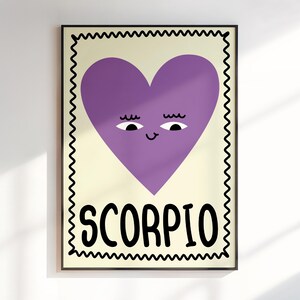 Dierenriem Schorpioen muurkunst, cadeau voor kinderen, Schorpioen sterrenbeeld print, astrologie geschenken, kinderkamer posters, kunst aan de muur dierenriem, digitale download