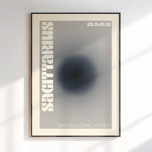 Boogschutter Gradient Aura kunst aan de muur, Boogschutter sterrenbeeld print, astrologie geschenken, Verloopkunst, kunst aan de muur dierenriem, digitale download