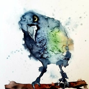 Original colorful print Bird Print, Animals art, Limited Edition Prints, Animal Prints, Home decor, Wall Prints, Crows, Nursery Art