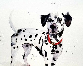 Custom Dog portrait Custom Dog or Cat Painting Custom Pet portrait Watercolor Painting Original Painting, portrait Dog portrait from photo