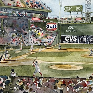 FENWAY PARK, Original Prints, Boston Redsox, PRINT redsox art, Original Limited Edition Prints, Boston Sports, Boston , Green Monster