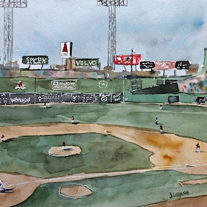 FENWAY PARK, Original Prints, Boston Redsox, PRINT redsox art, Original Limited Edition Prints, Boston Sports, Boston , Green Monster