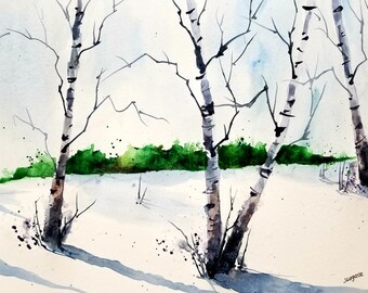 Painting, Original Watercolor landscape, original painting, WATERCOLOR, art, gift idea, now trending, Landscape, Wall Decor